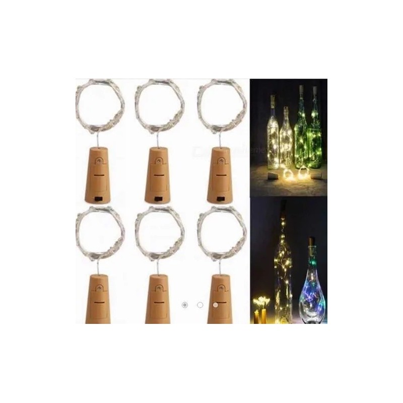 Corcho Led Para Botellas Luz Blanca O Rgb Recicla