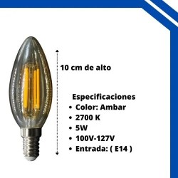 Foco Led Vintage Cristal...