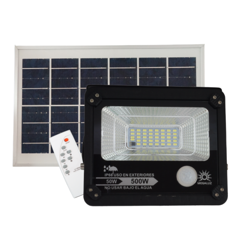 Reflector Solar 50w Exterior Sensor De Movimiento