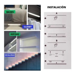 Lampara Desmontable Recargable Led Tactil Usb Closet Repisa